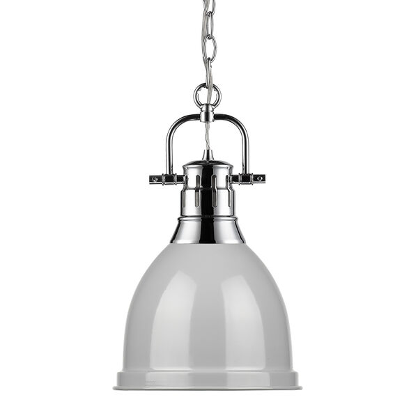 Duncan Chrome and Grey 16-Inch One-Light Mini Pendant, image 2